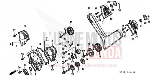 FRONT COVER/TIMING BELT ST1100AN de 1992